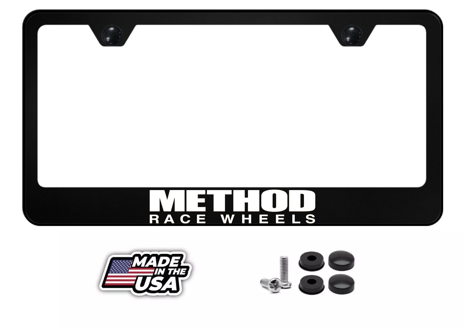 METHOD Race Wheels License Plate Frame | Black Metal | Top Quality | Performance