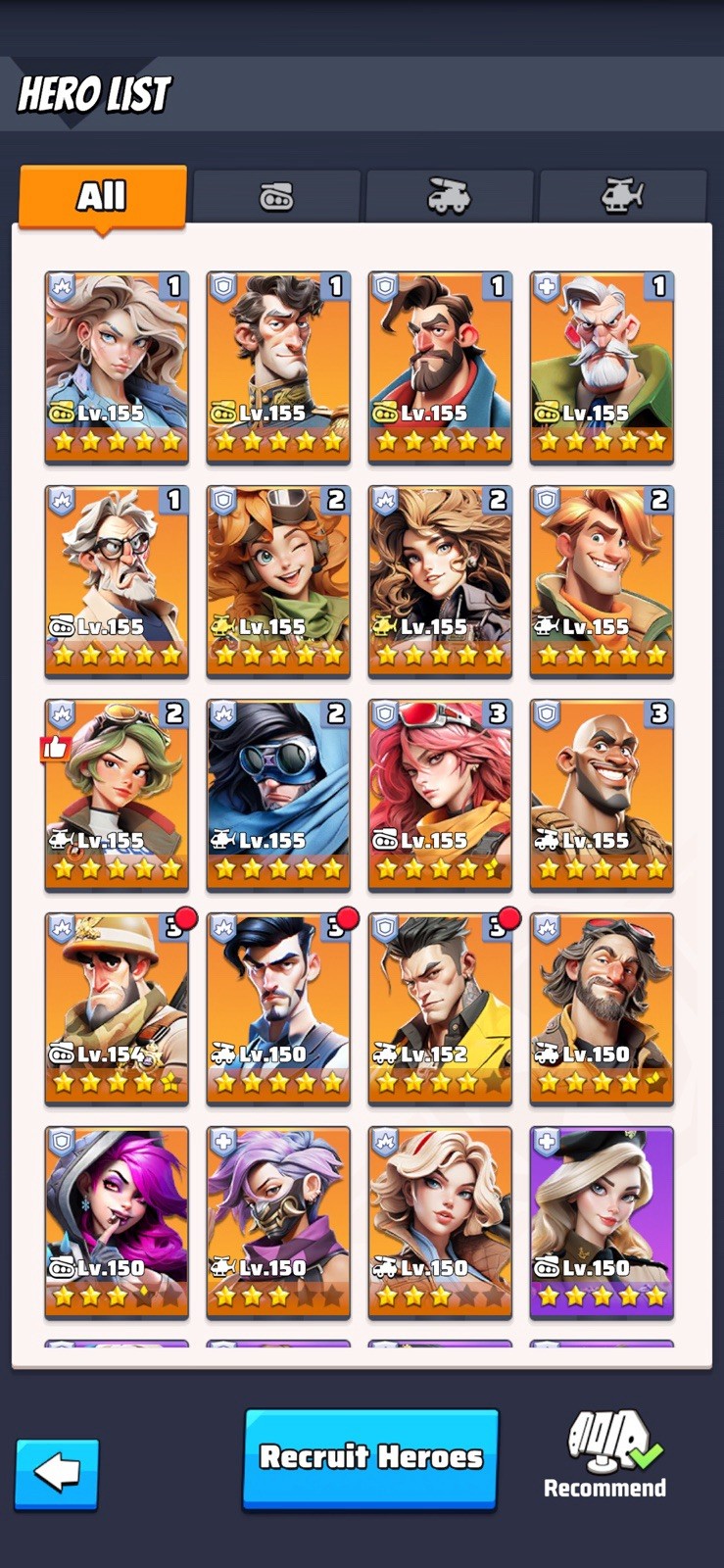 Last War S1 Game Account - Hero List & Cosmetics, Permanent Account (S1)