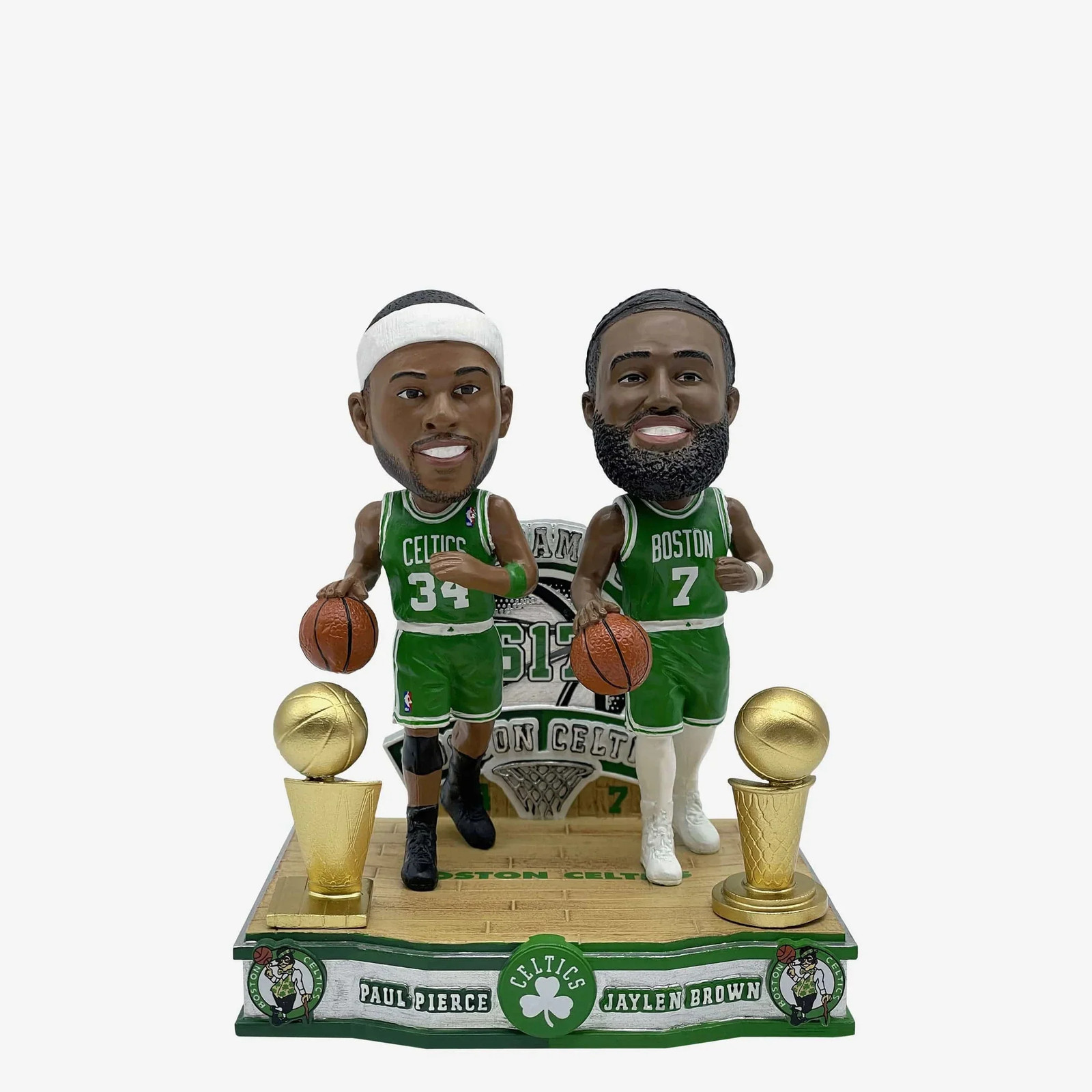 Paul Pierce Jaylen Brown Boston Celtics NBA Champions Then And Now Bobblehead