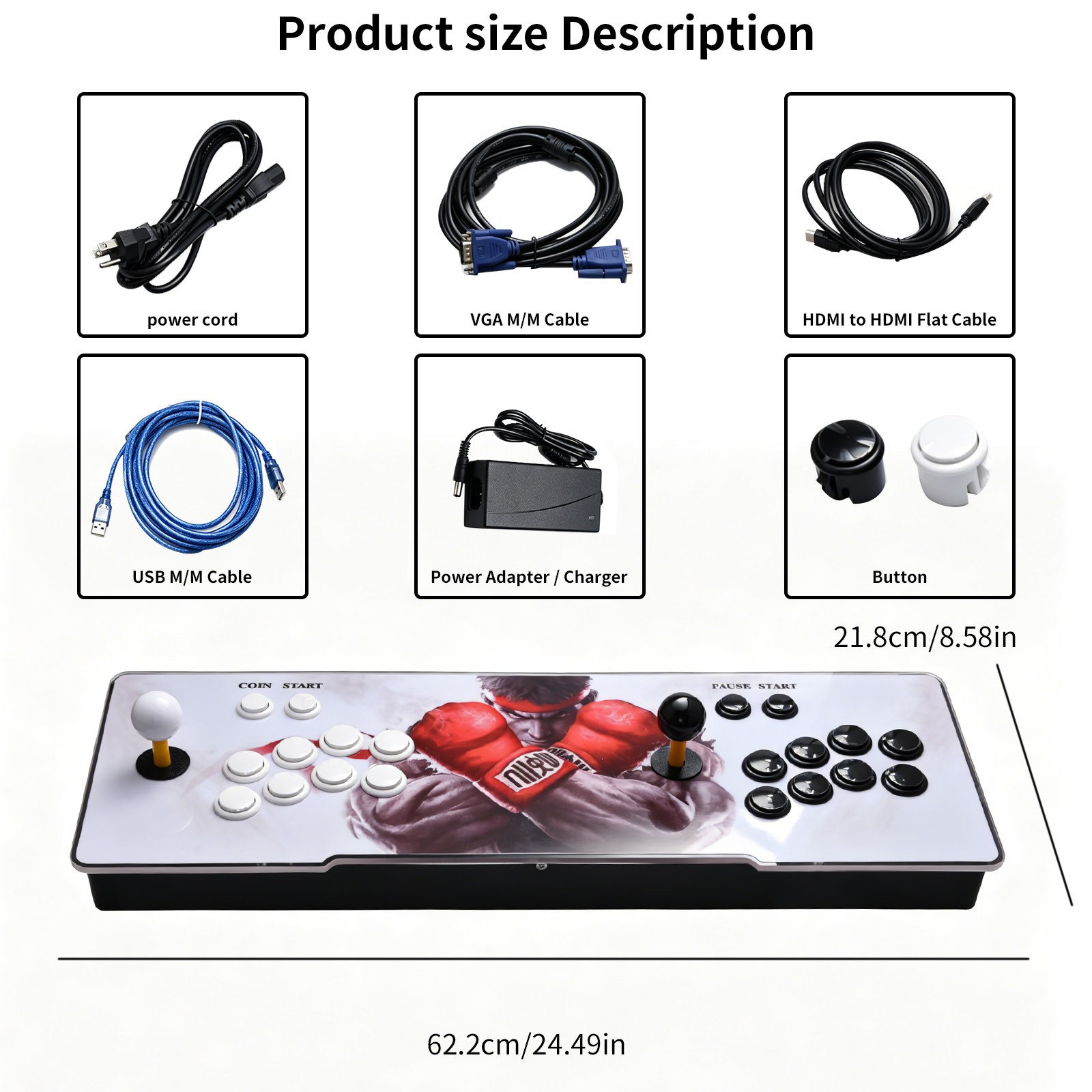 Fits for Xbox 360 Pandora\'s Box Retro Arcade Console 720P VGA USB Plug Play