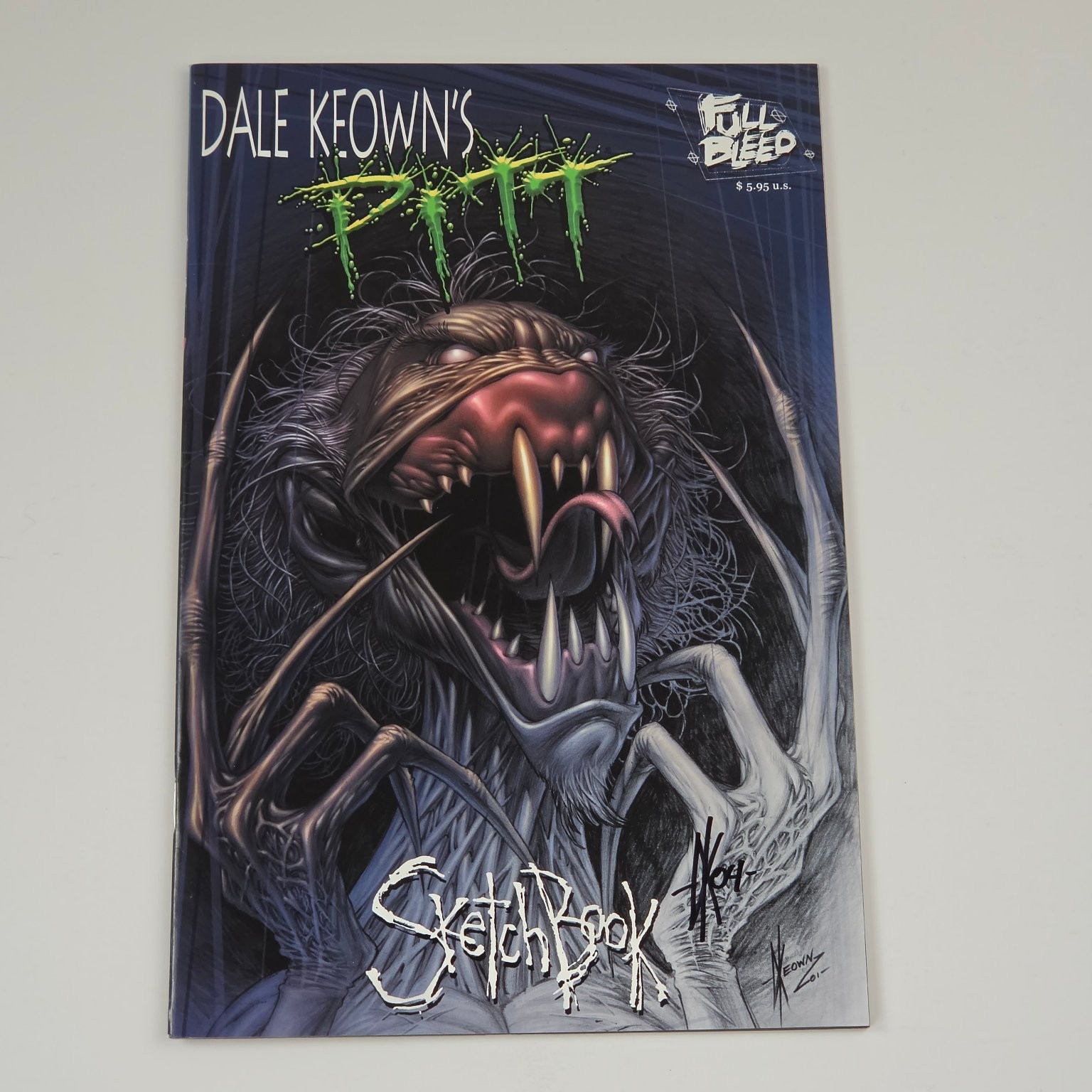 Dale Keown\'s Pitt Sketchbook Signed Full Bleed Studios 2001 Vtg Rare NM+ Comic