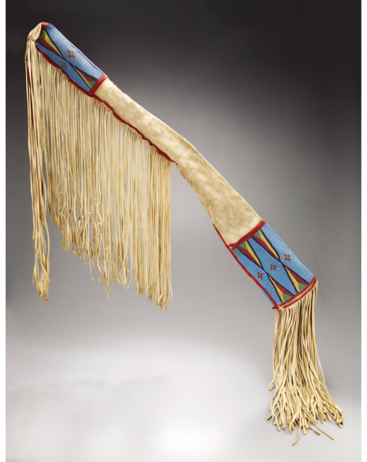 Native American Indian Beaded Rifle Scabbard Sioux Style Suede Leather Gun Cover