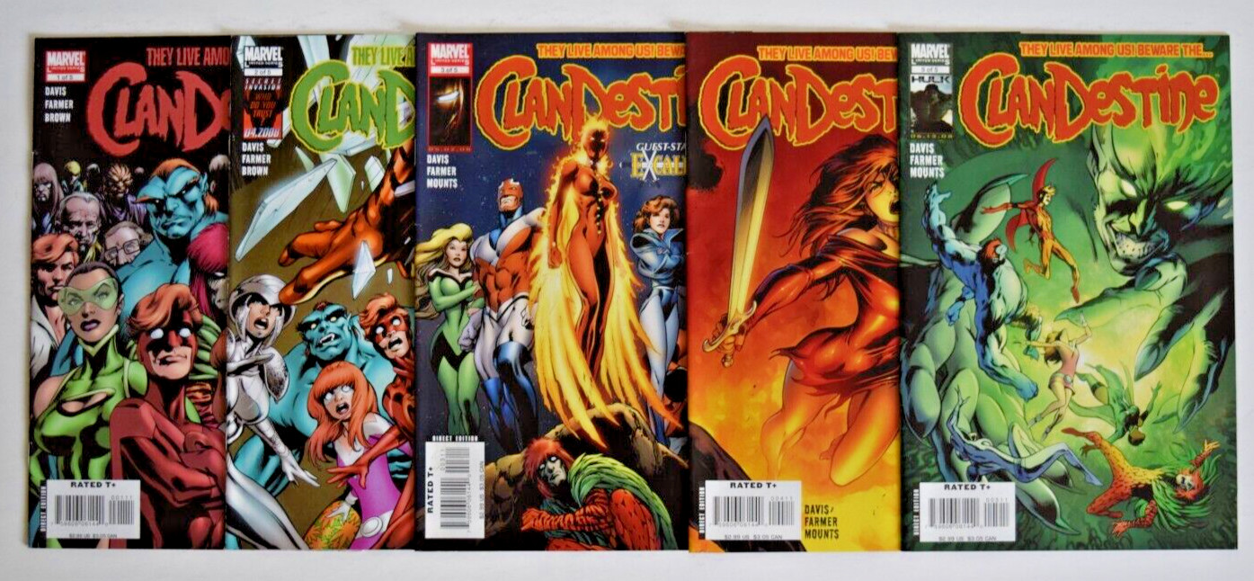 CLANDESTINE (2008) 5 ISSUE COMPLETE SET #1-5 MARVEL COMICS