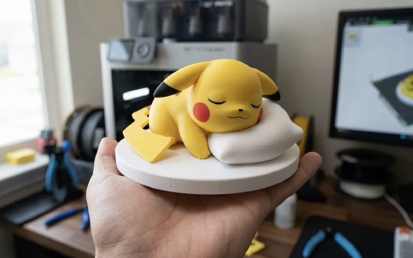 Pokemon Sleeping Pikachu Figure Custom 3D Printed PLA Desk Decor Collectible