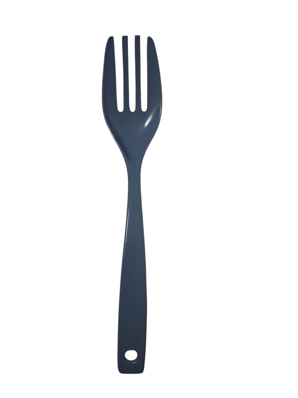 Vintage Hoan Wide Serving Salad Fork Country Blue Nylon Plastic 11.5