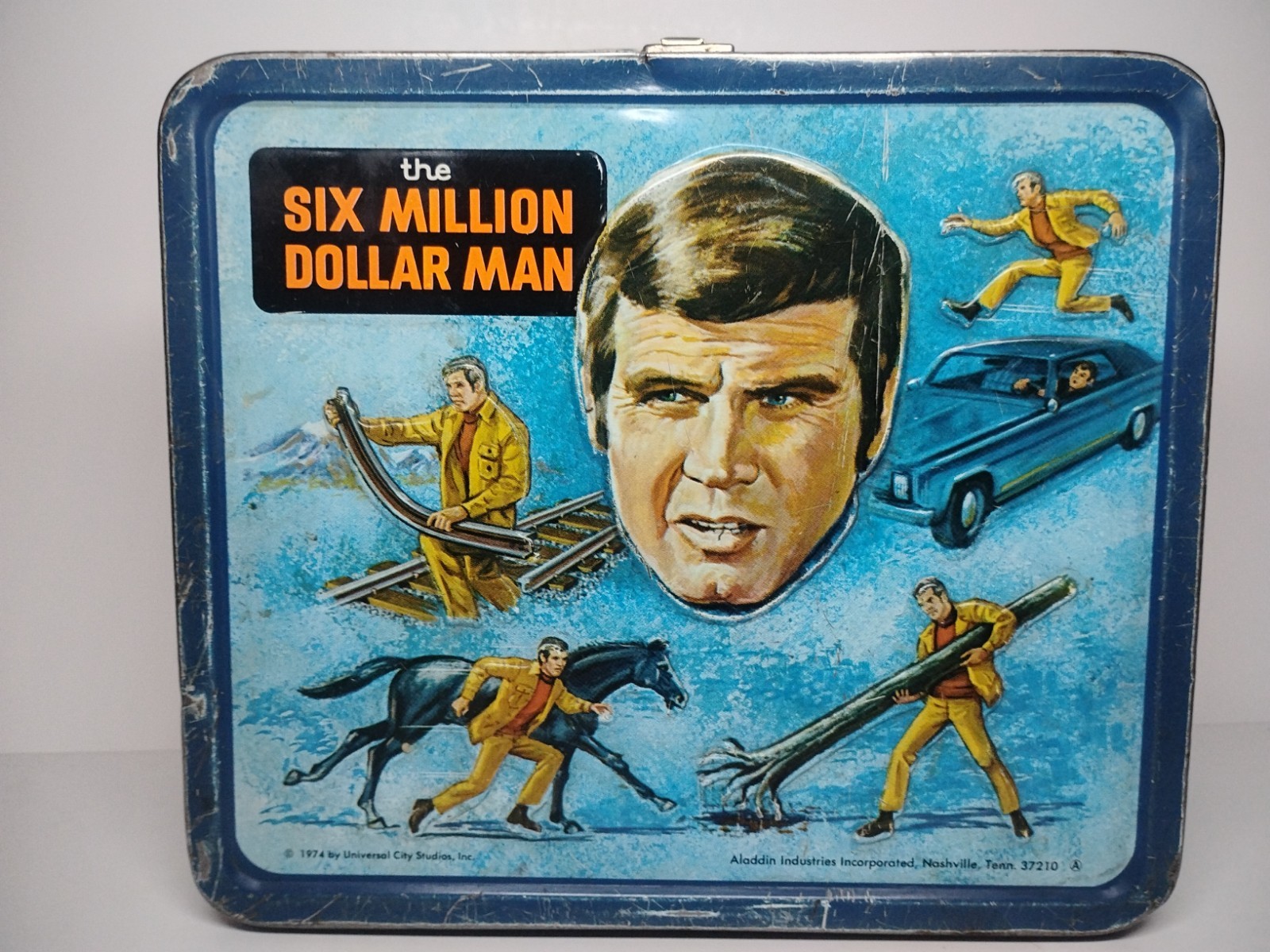Vintage 1974 Aladdin Six Million Dollar Man Lunchbox Collectible 