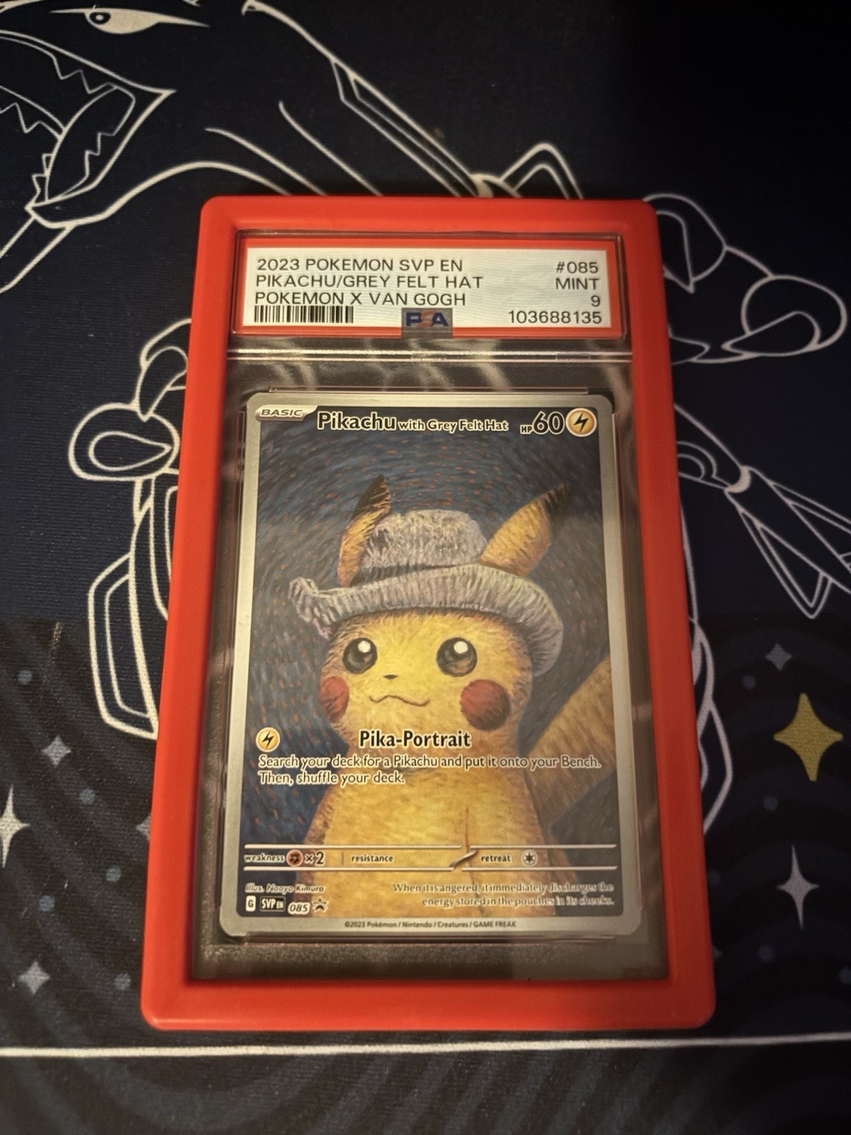 Pikachu With Grey Felt Hat Graded PSA 9 Pokemon Card SVP EN085