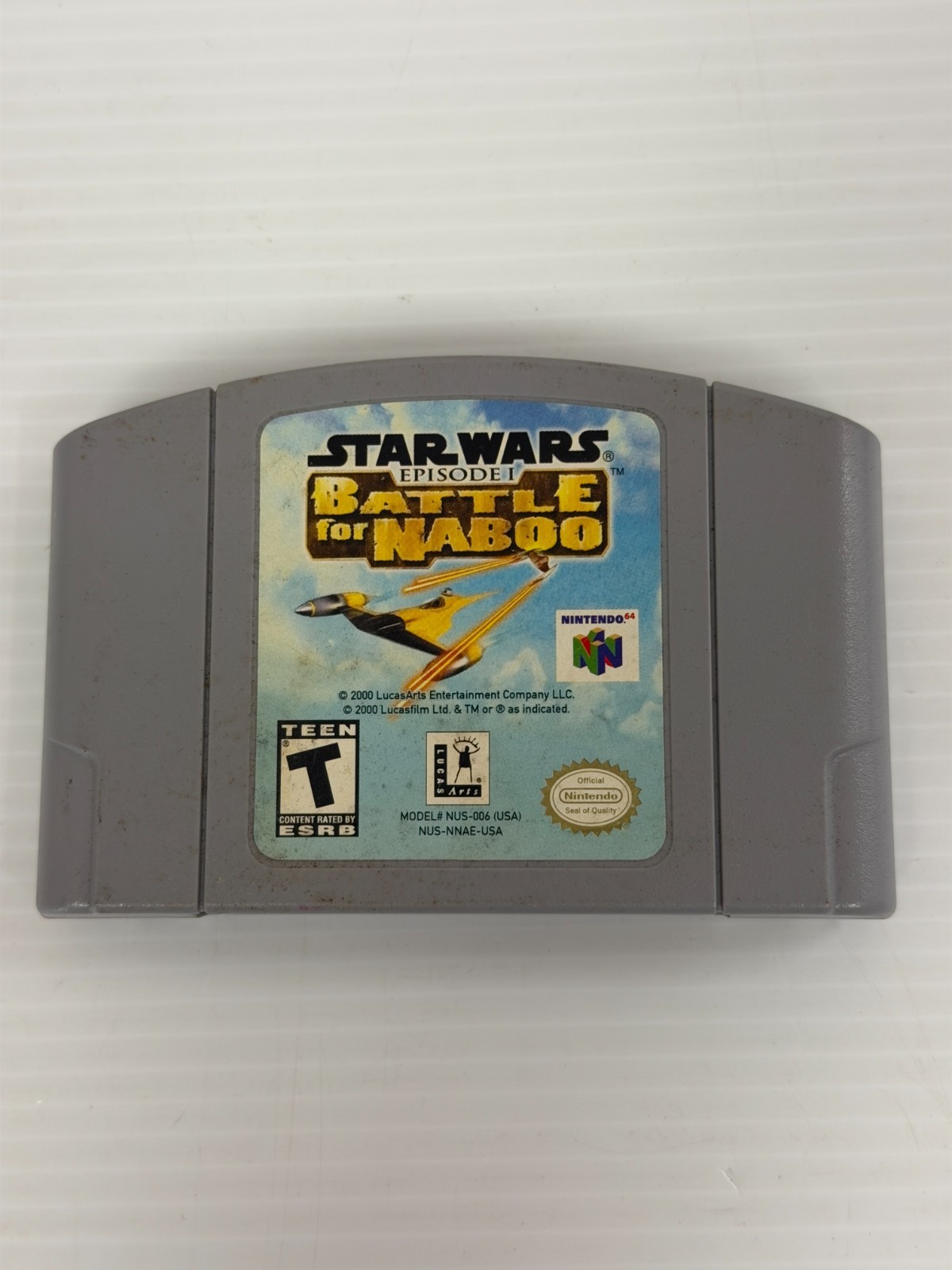 STAR WARS EPISODE 1 BATTLE FOR NABOO NINTENDO 64 VIDEO GAME CARTRIDGE TESTED