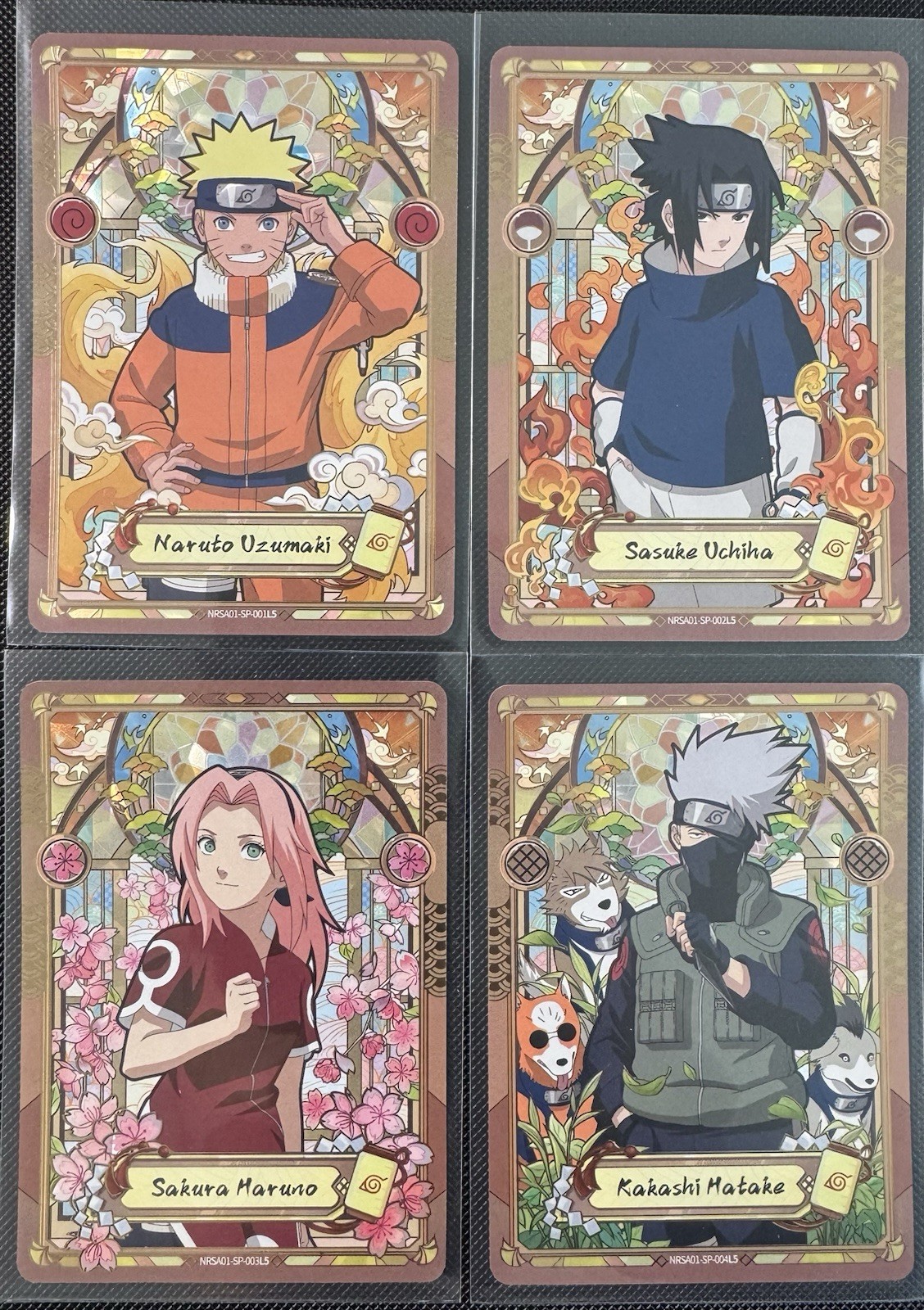 Naruto Kayou SP Card Set x4 Naruto Sasuke Sakura Kakashi Heaven Scroll NRSA EN
