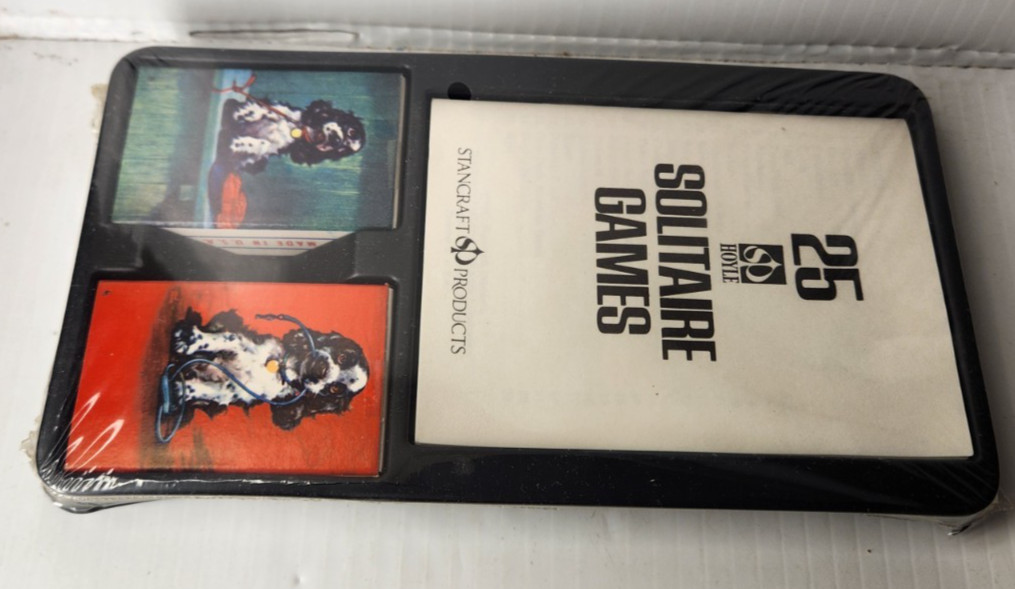 Vintage Hoyle Solitaire Card Game 1972 25 Fun Games 2 Decks of Dog Cards sealed