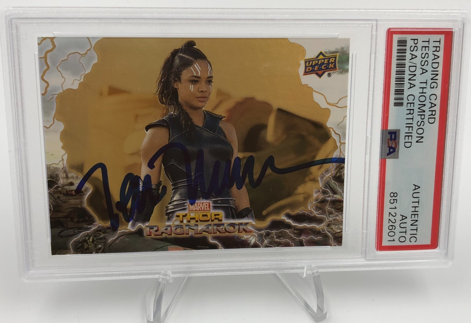 TESSA THOMPSON PSA AUTO card THOR RAGNAROK as VALKYRIE Signed Authentic MARVEL