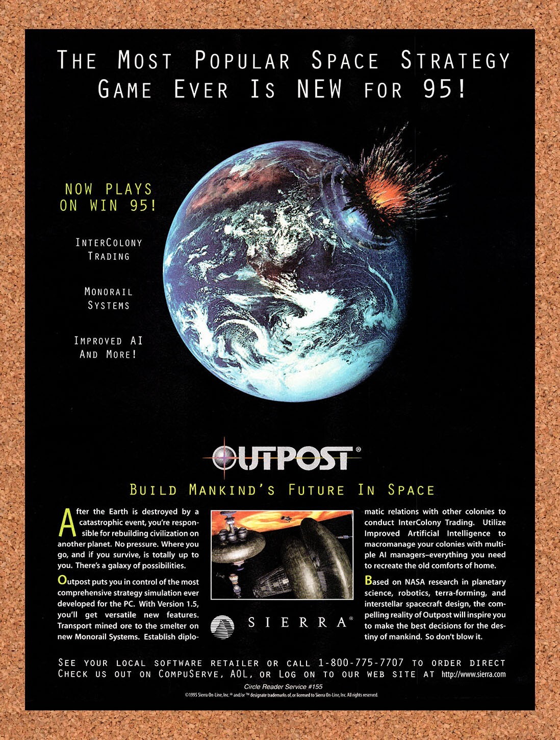 1995 Outpost PC Original Advertisement / Retro Promo v1