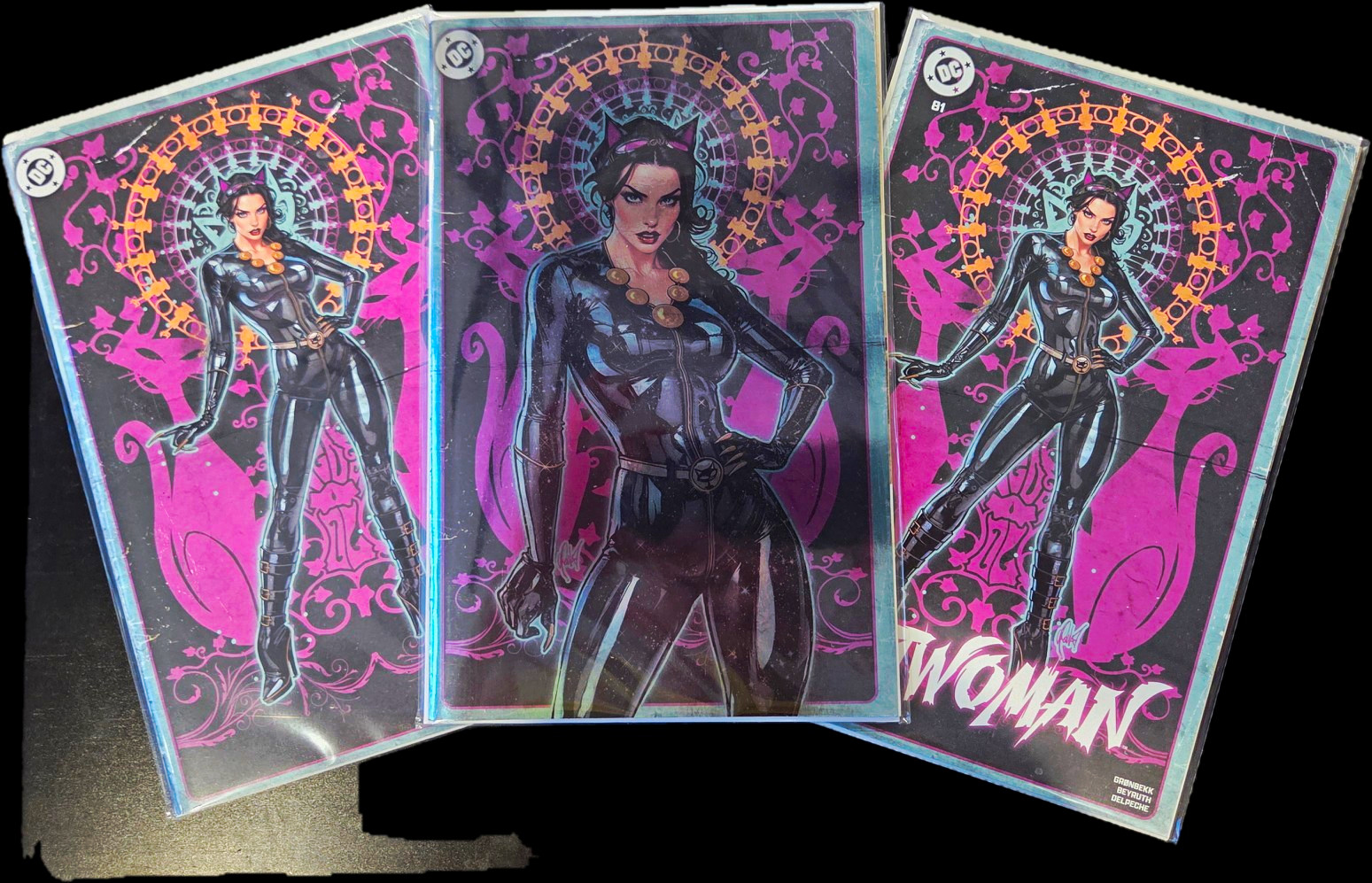 Catwoman Vol. 5 #81. 3 Covers. Limited, Virgin, And Foil. Lot Of 3 Comics