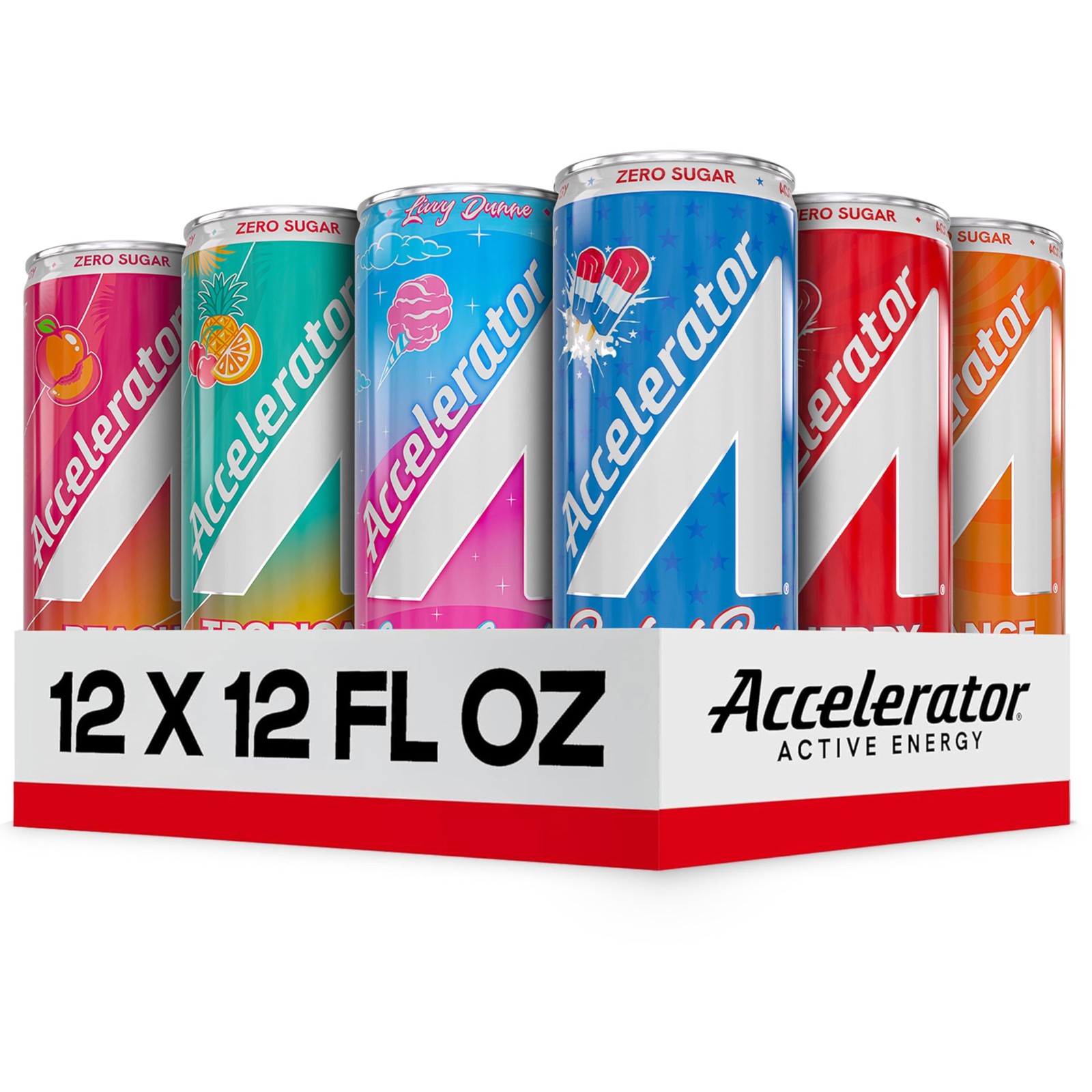 Accelerator Active Energy Drink, 12 fl oz (12 pack), Ultimate Variety
