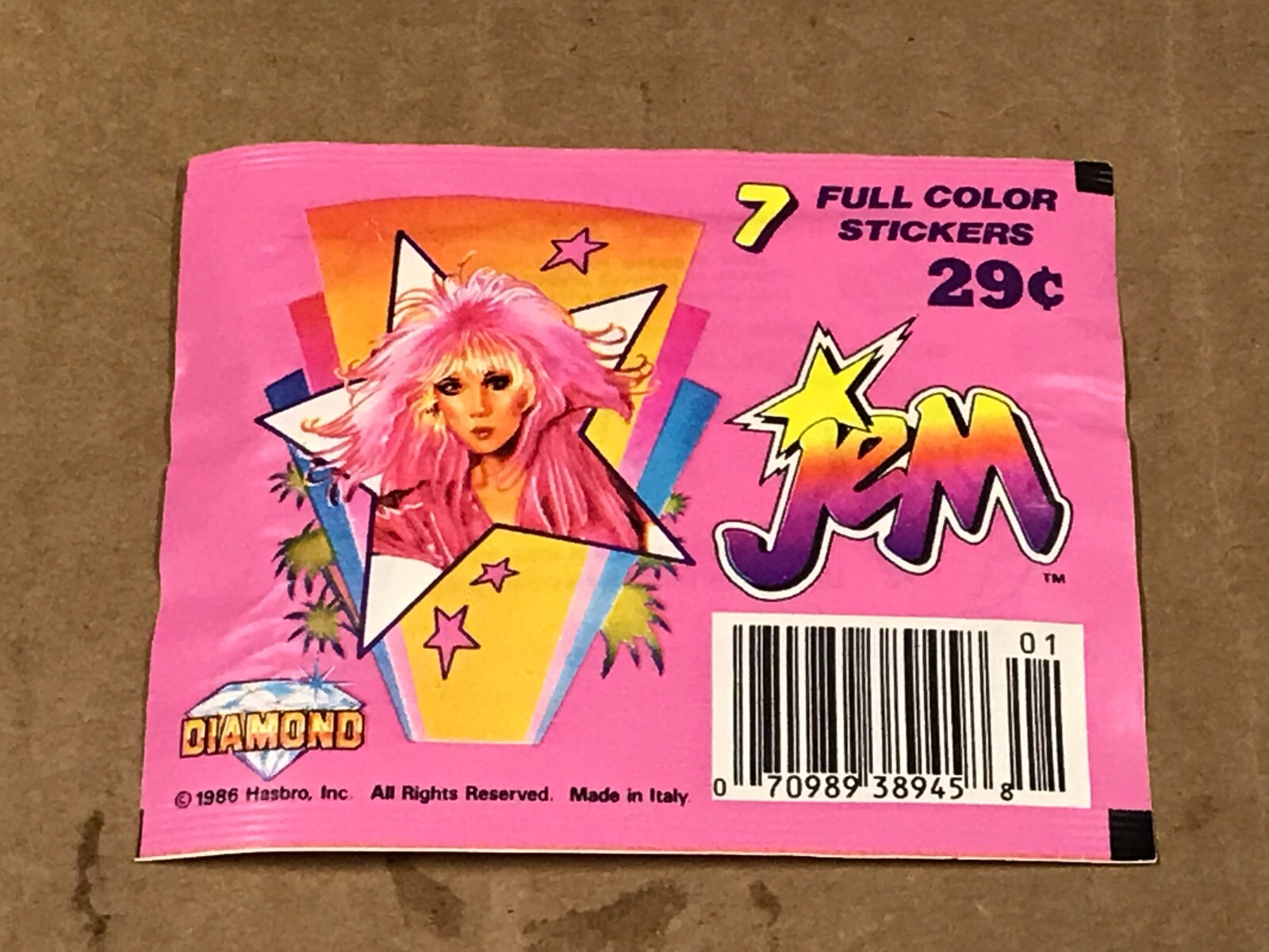 New Vintage 1986 Diamond Jem Stickers Pack