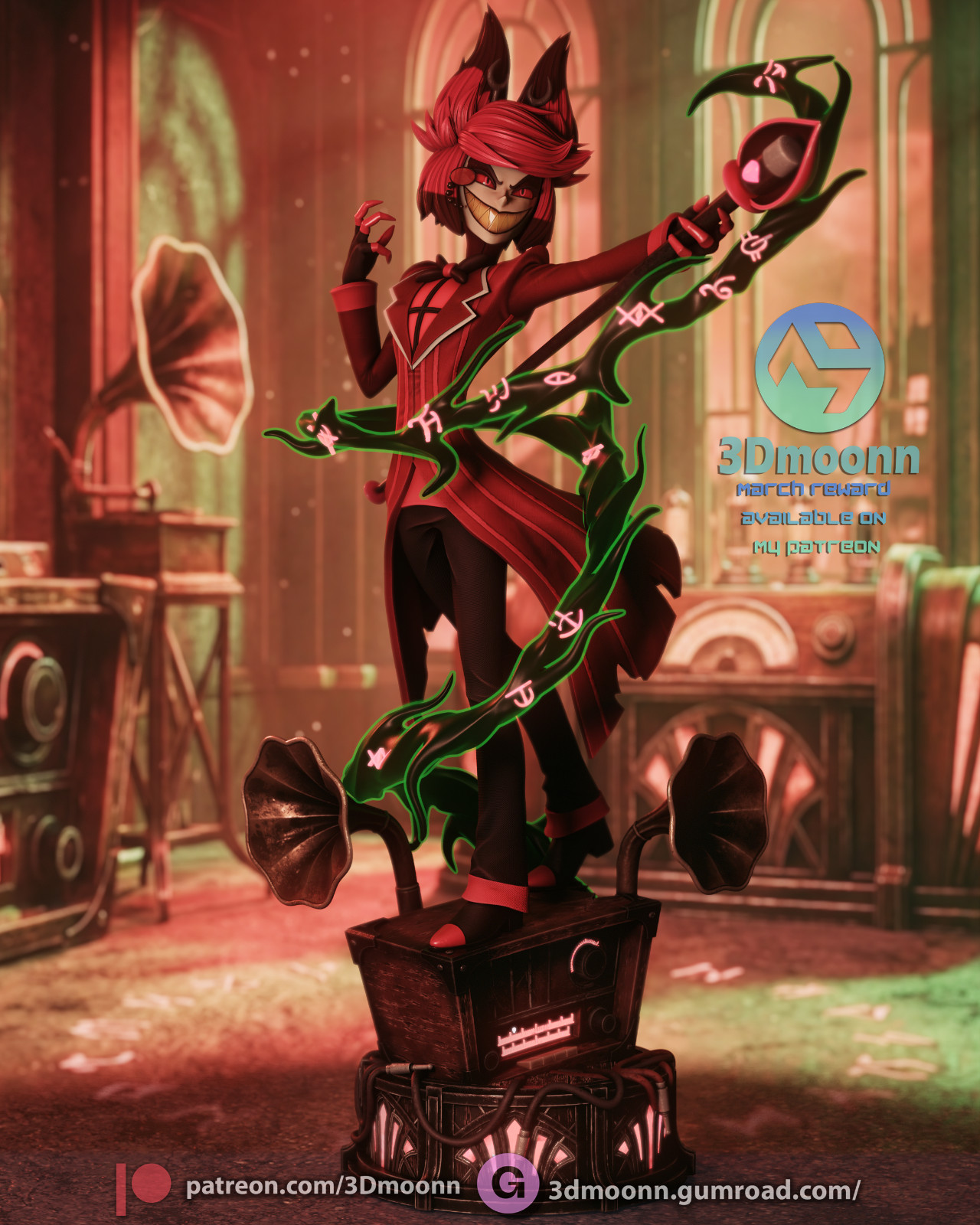 Alastor – The Radio Demon | Hazbin Hotel | UNPAINTED | 1/6 Scale Resin Kit