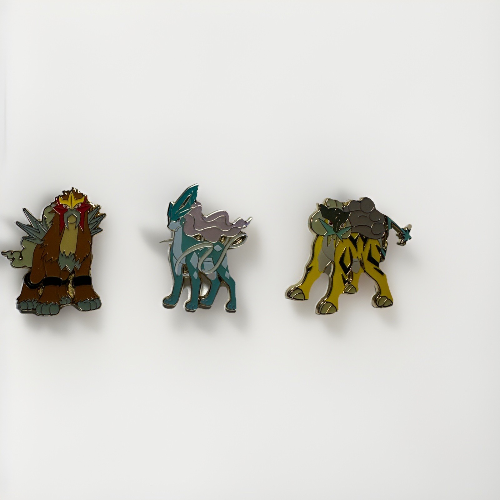 Suicune Entei Raikou Pokémon Beasts Official Collector Enamel Pins 2017 TRIO