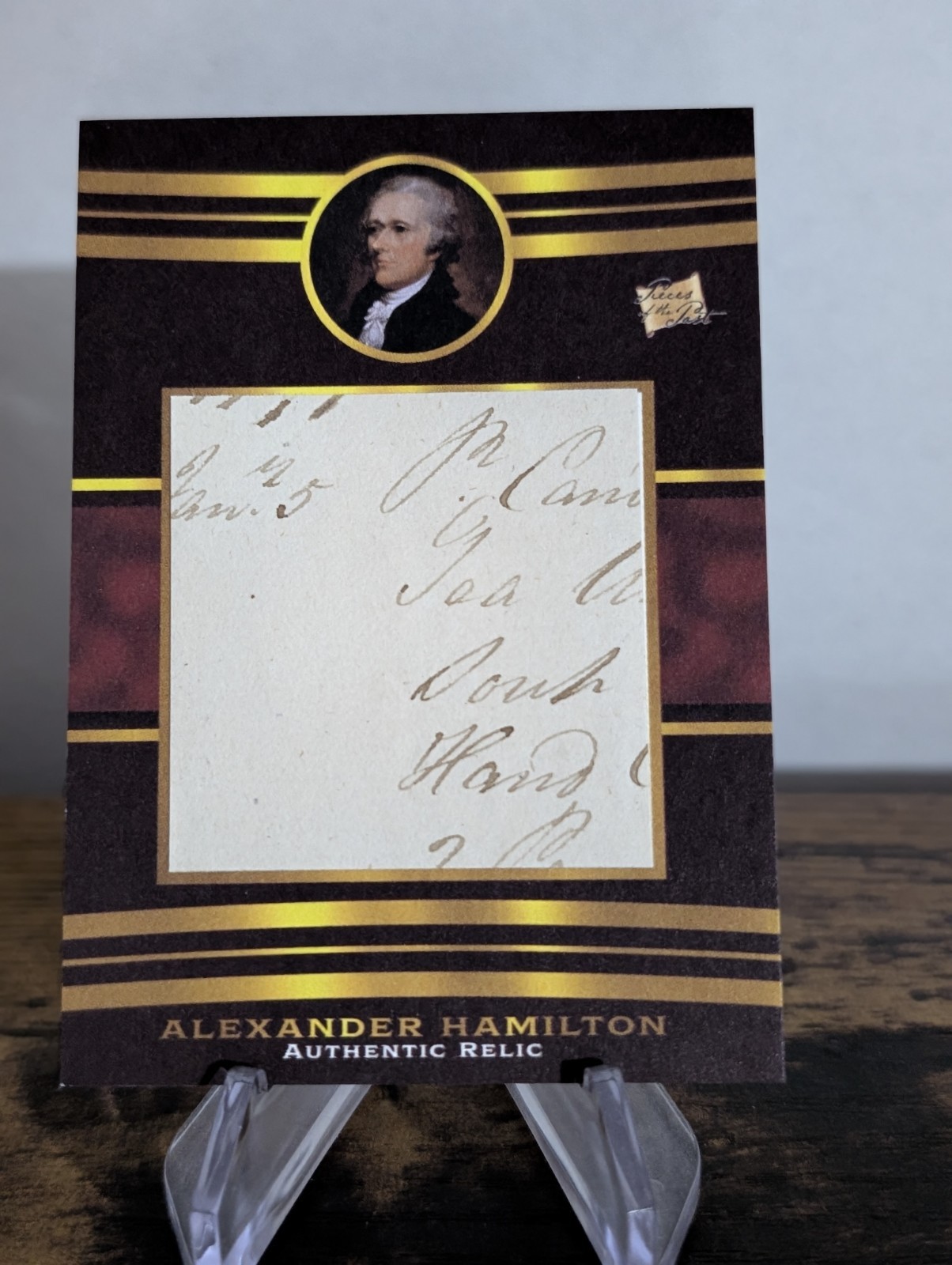 2022 Pieces of the Past Alexander Hamilton Jumbo Relic Handwriting #SR-4