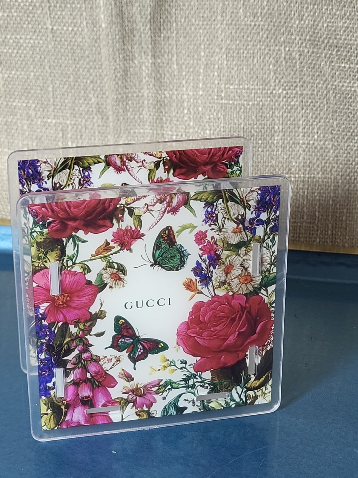 Authentic GUCCI Beauty VIP Gift Acrylic Vanity Makeup Organizer Box Flora Multi