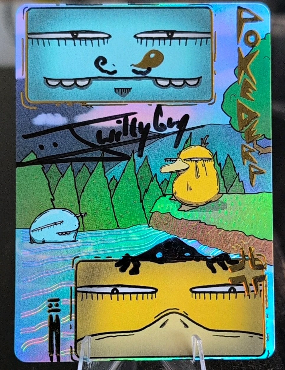 Pokederp Limited Edition Holo Signed And Doodled On By JWillyGuy NM