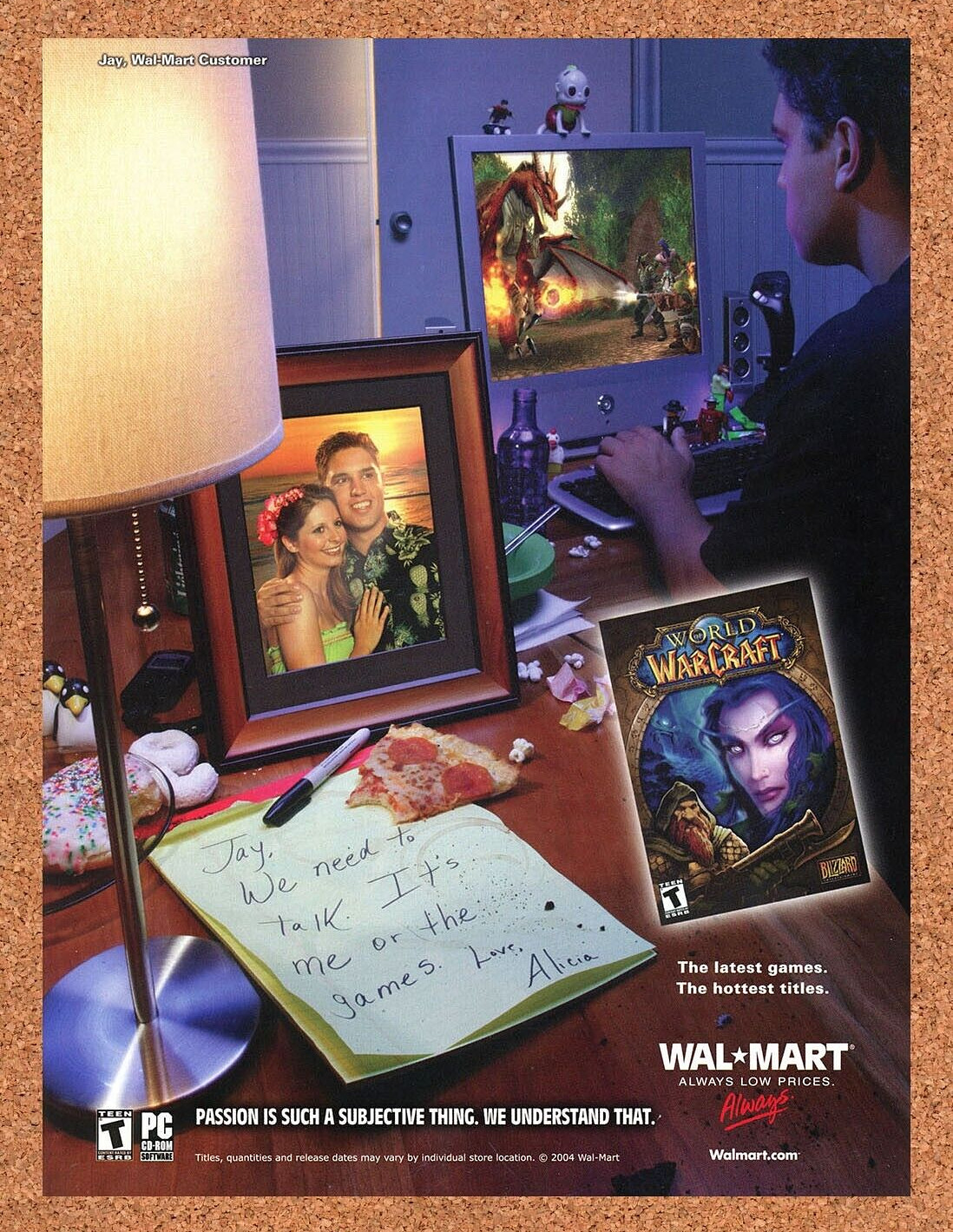 2004 World Of WarCraft Wal-Mart Original Advertisement / Retro Promo v1