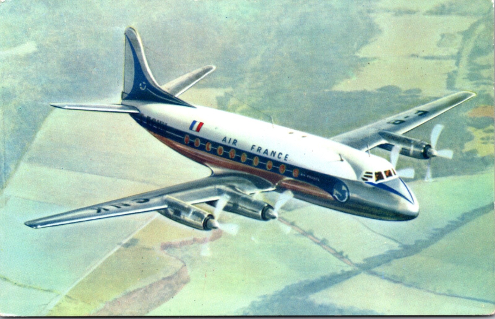Postcard Air France Vickers \