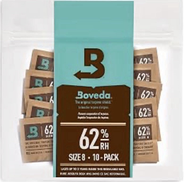 Boveda 62% RH 2-Way Humidity Control - Protects & Restores - Size 8 - 10 Count