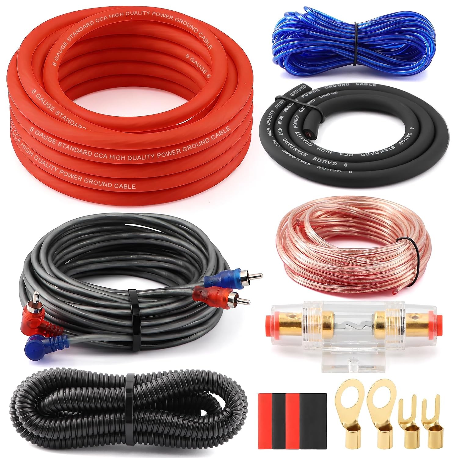 8 Gauge Car Amplifier Installation Kit