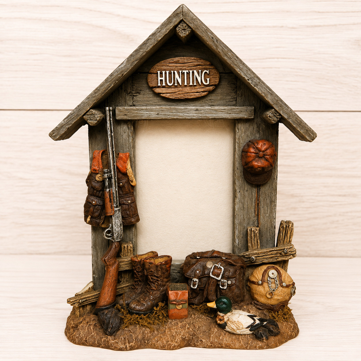 Vintage 3D Western Hunting Cowboy Country Rustic Outdoors Picture Frame 4x6 Pic