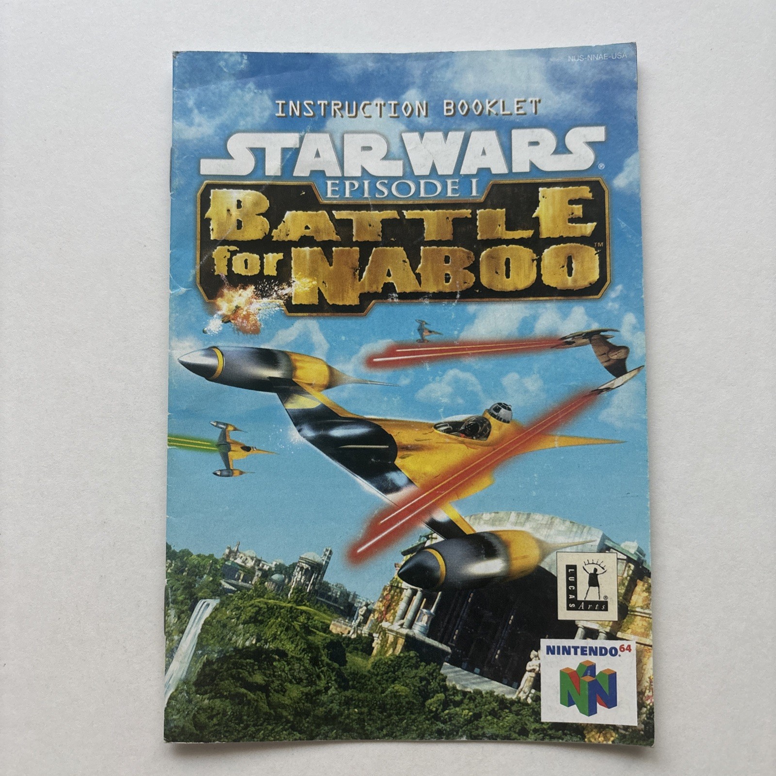 Star Wars Battle for Naboo Nintendo 64 N64 Instruction Manual Booklet Only