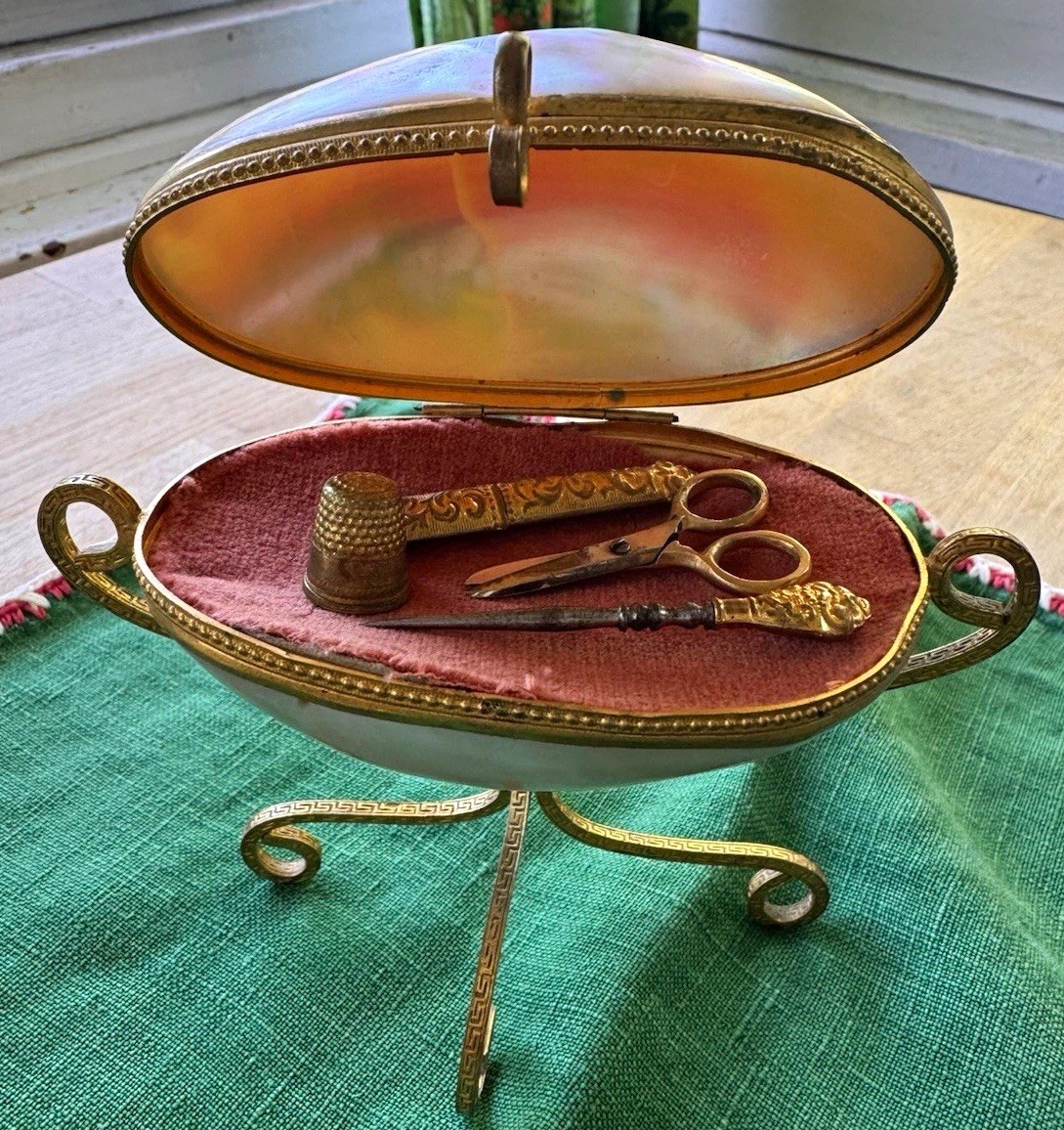 Rare 1800’s Mother of Pearl Palais-Royal sewing kit