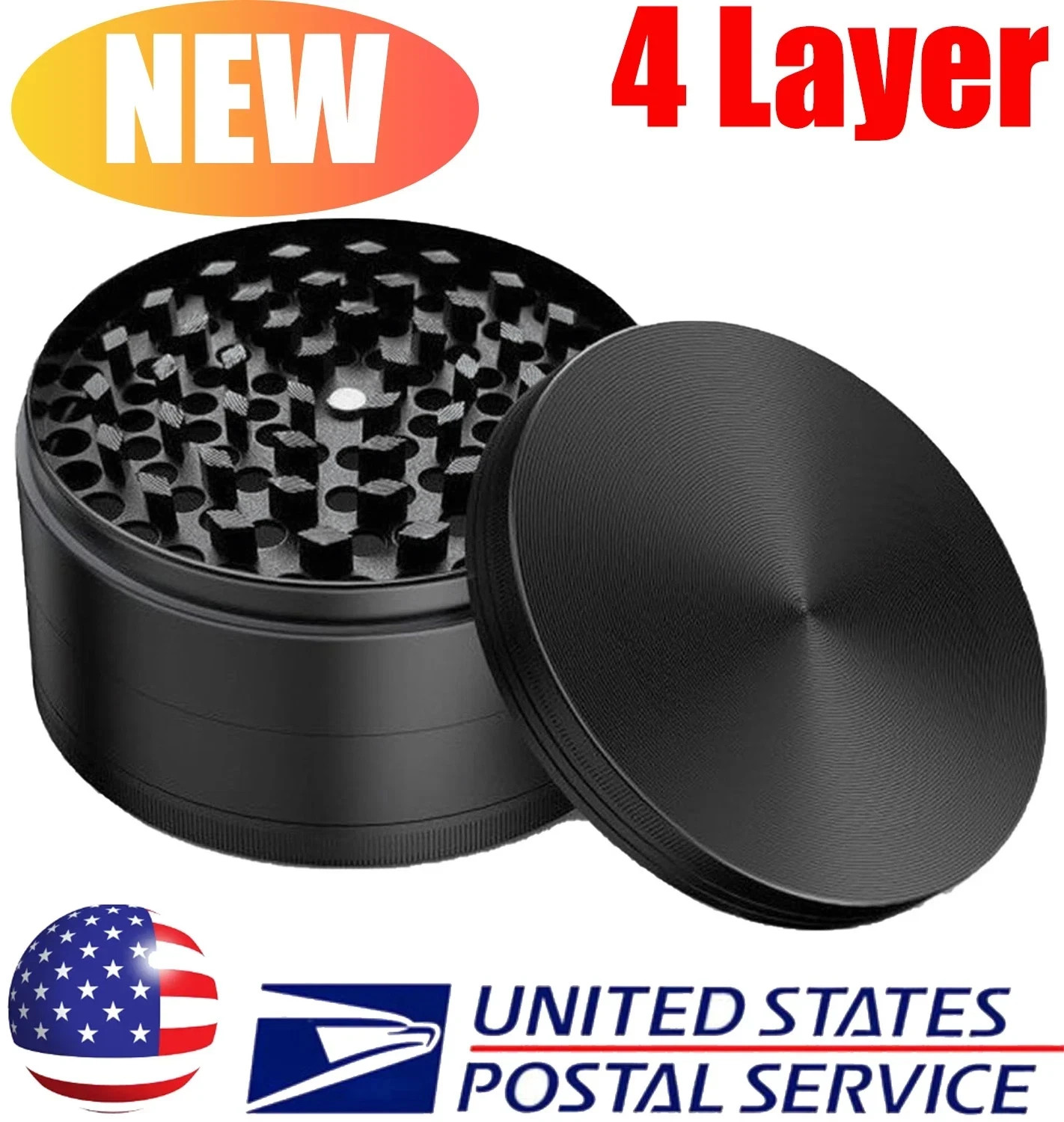 4 PCS Herb Tobacco Grinder Spice Herbal Metal Smoke Crusher Handle Hand Muller