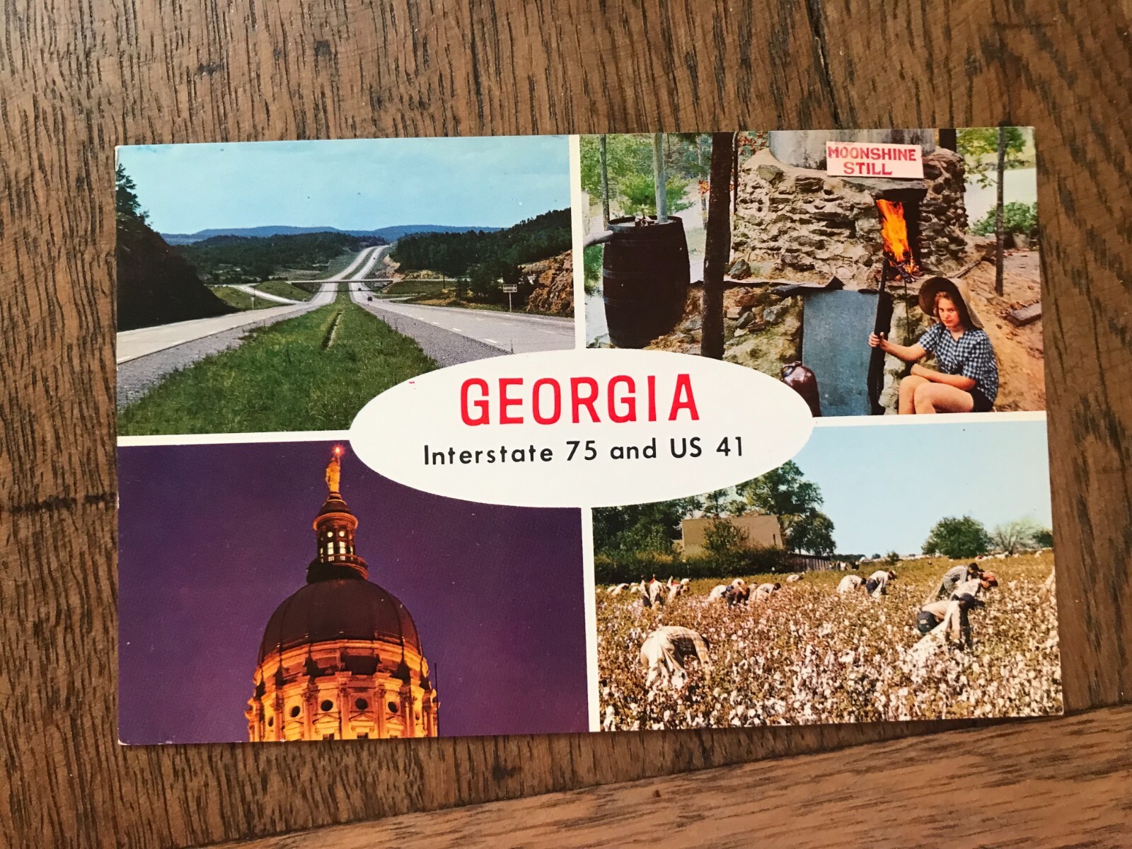 Georgia Interstate 75 and US 41 Greetings Postcard