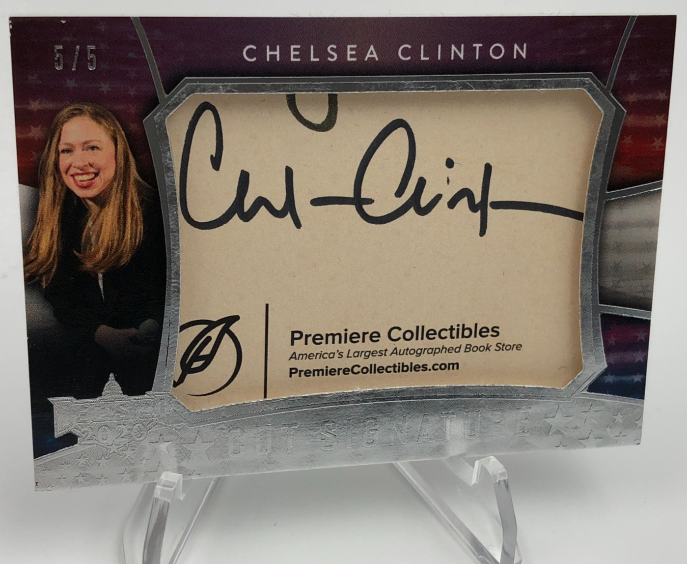 2020 Decision CHELSEA CLINTON AUTO Card Cut Signature Signed RARE/5  STANFORD