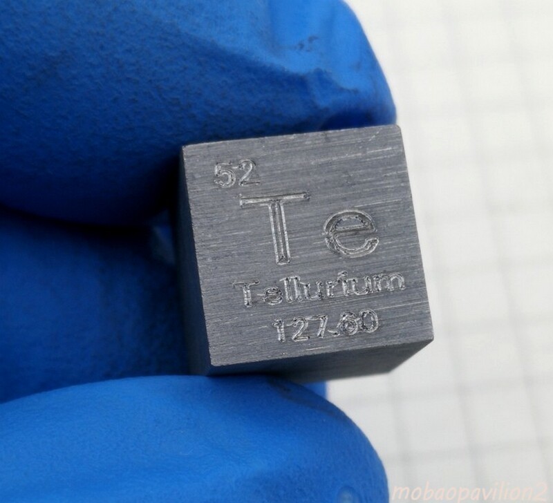 99.99% Pure Tellurium Te Metal Cube 10mm Element Sample Periodic Table Collect
