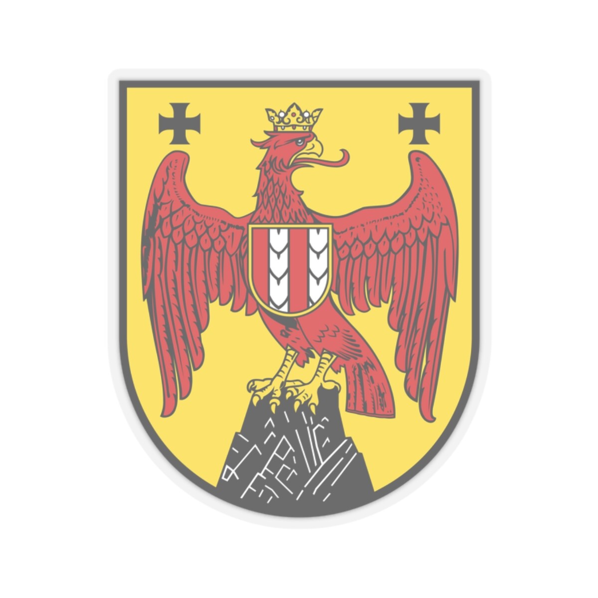 Coat of Arms of Burgenland Austria - STICKER Vinyl Kiss-Cut Decal