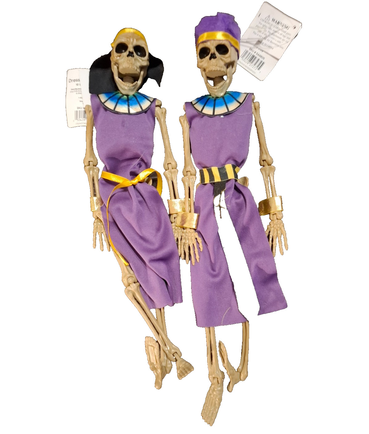 1 Pair Halloween Decor, Skeleton EGYPTIANS From The Mummy Hanging Decor NWT