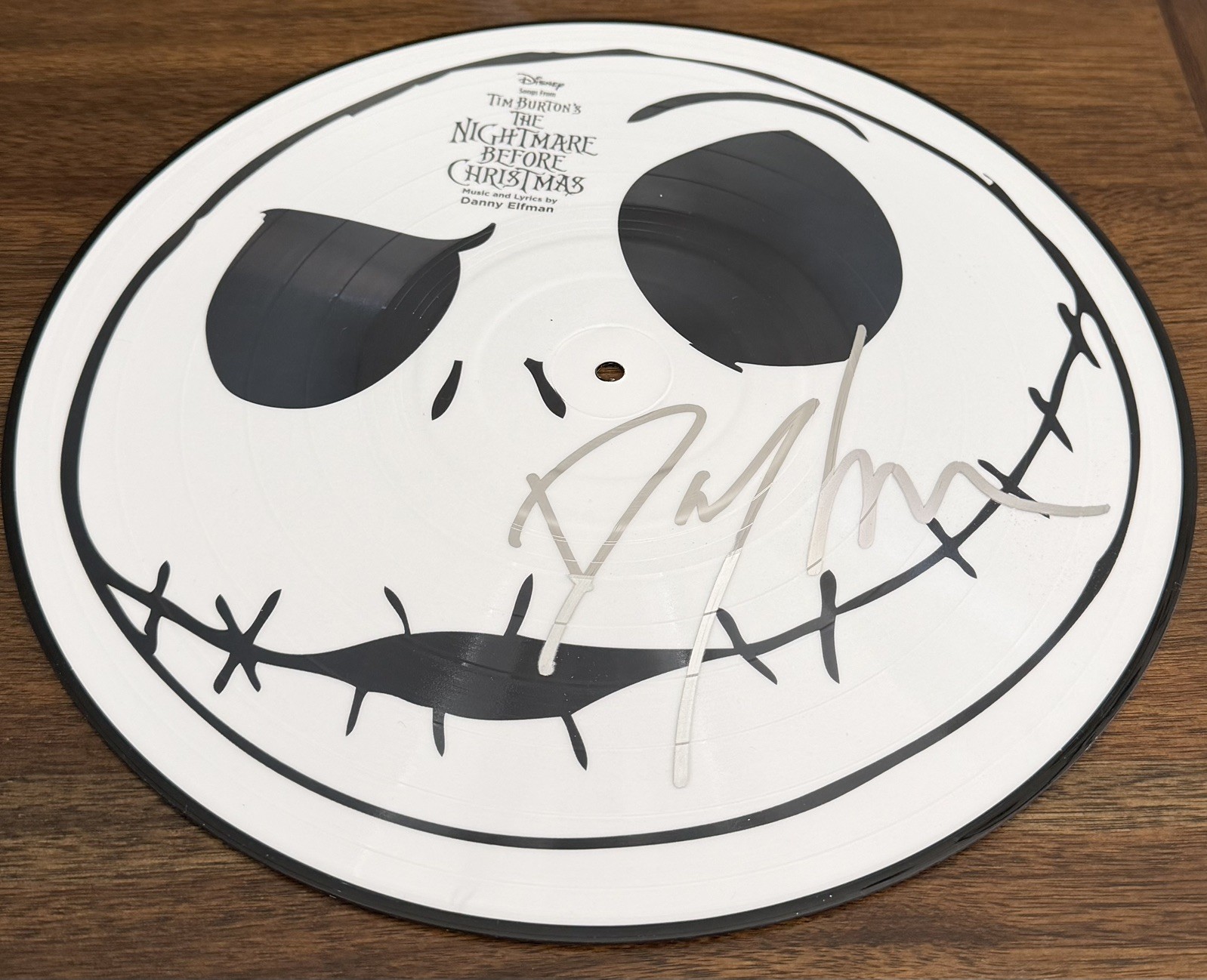 DANNY ELFMAN Signed THE NIGHTMARE BEFORE CHRISTMAS PICTURE DISC BECKETT BX50600