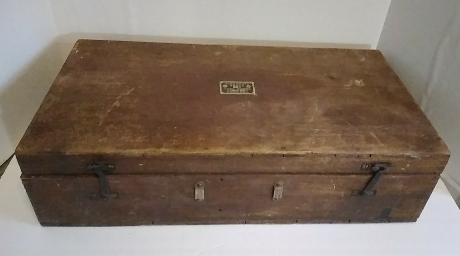 Vintage Pre WW2 WWII Japanese Wood Shipping Crate Oki Electric 1930 Wire Storage