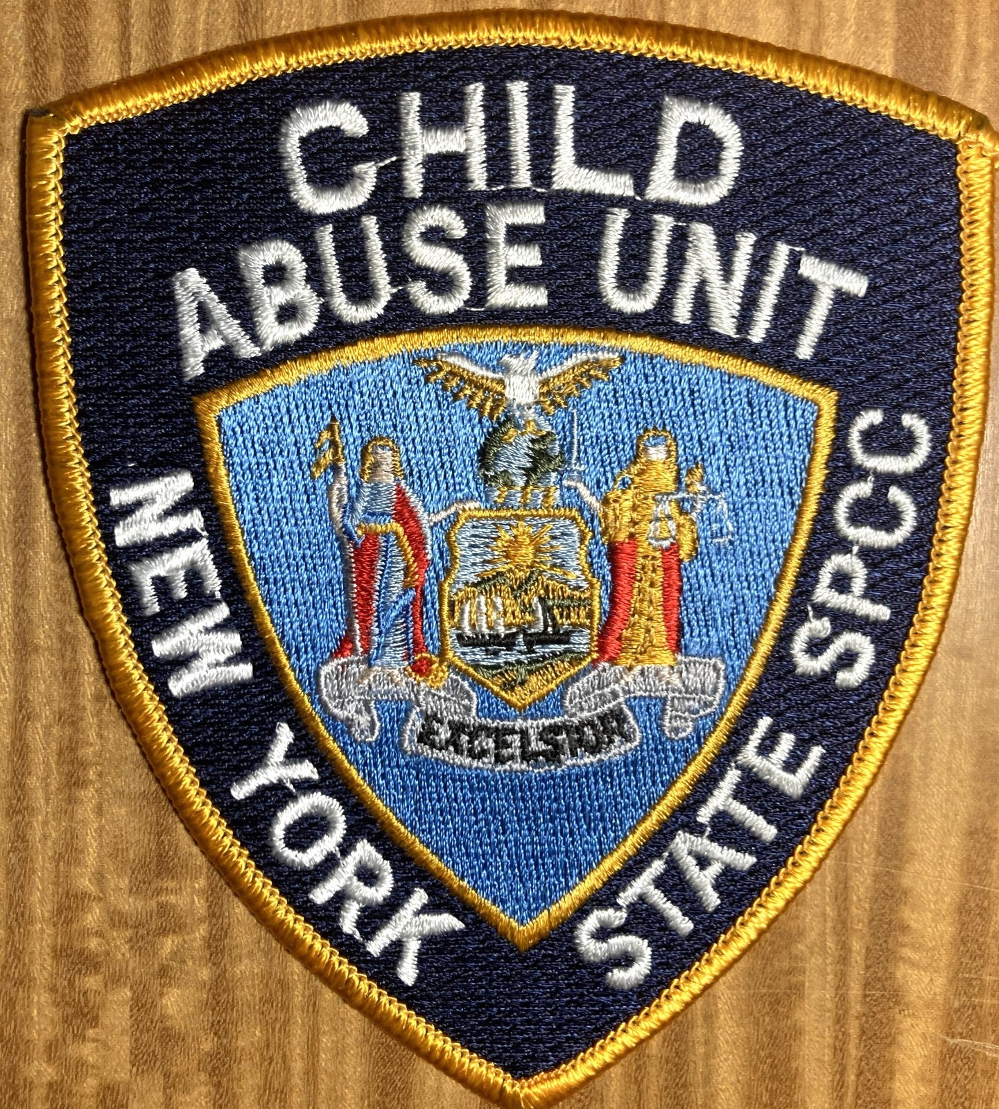 GEMSCO NOS Patch POLICE CHILD ABUSE UNIT NEW YORK STATE SPCC NY Original 1995 V3