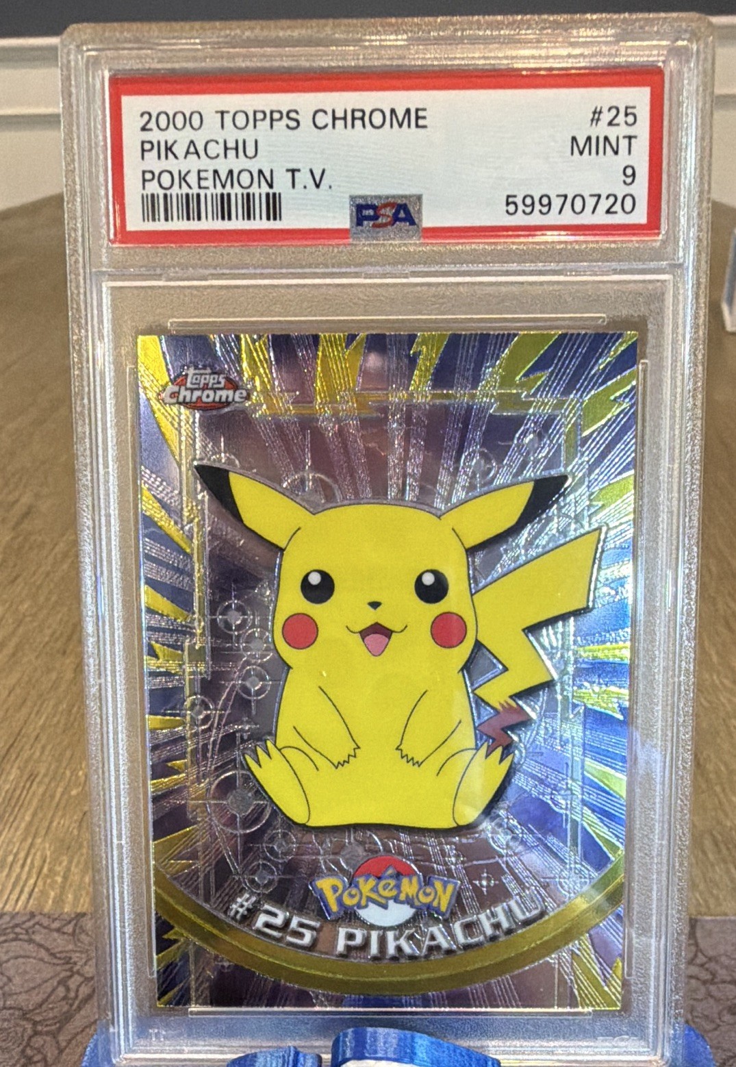 Topps 2000 Pokémon TV Topps Chrome Pikachu #25 PSA 9 59970720