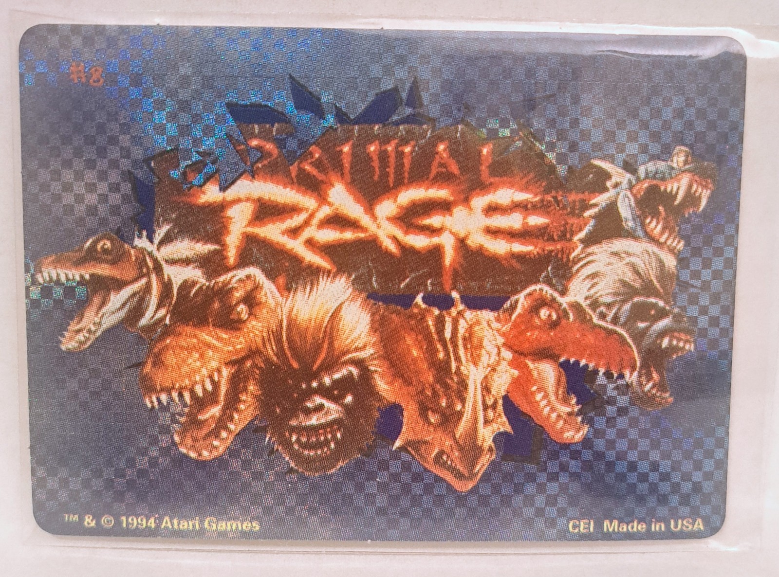1994 ATARI Games PRIMAL RAGE Vending Prism Stickers Sega Arcade Promo # 8