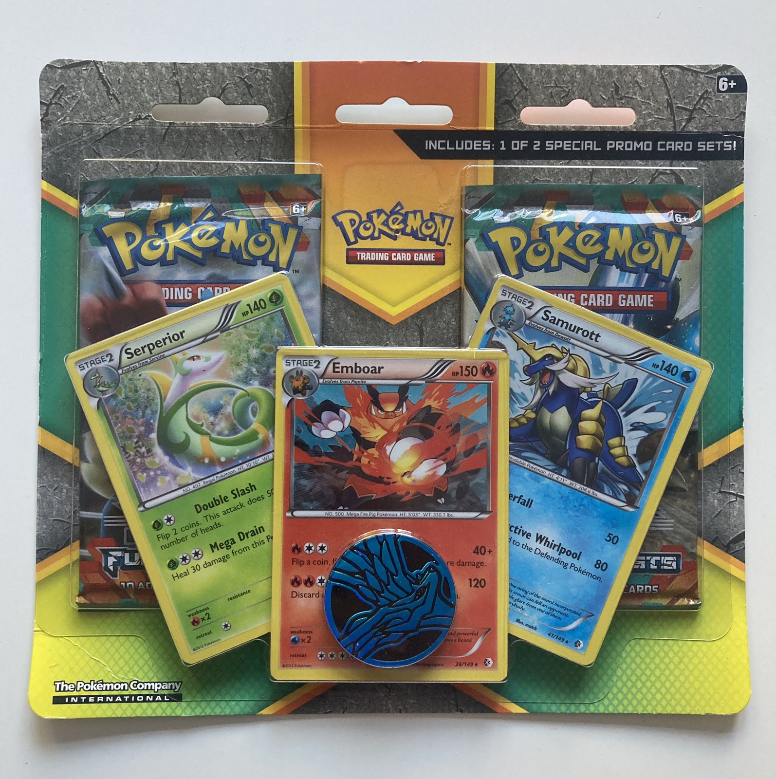 Pokemon XY Furious Fists Double Blister Pack | Serperior Emboar Samurott |Sealed
