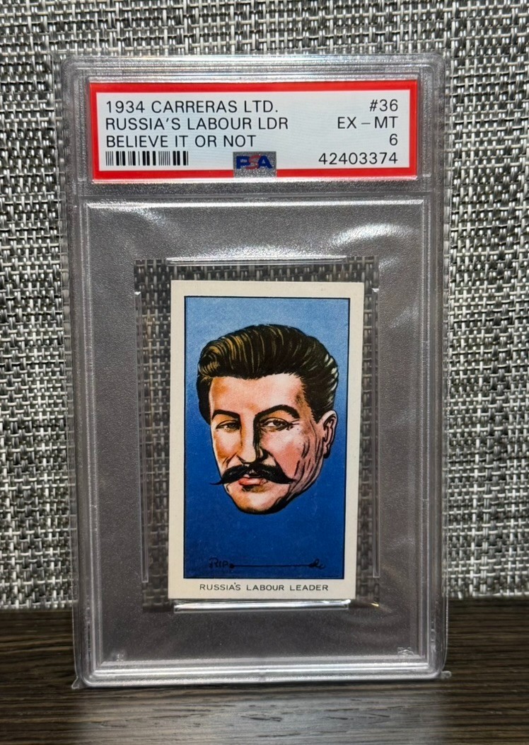 1934 Carreras Ltd JOSEPH STALIN Believe it or Not #36 Russia's Labour Leader PSA