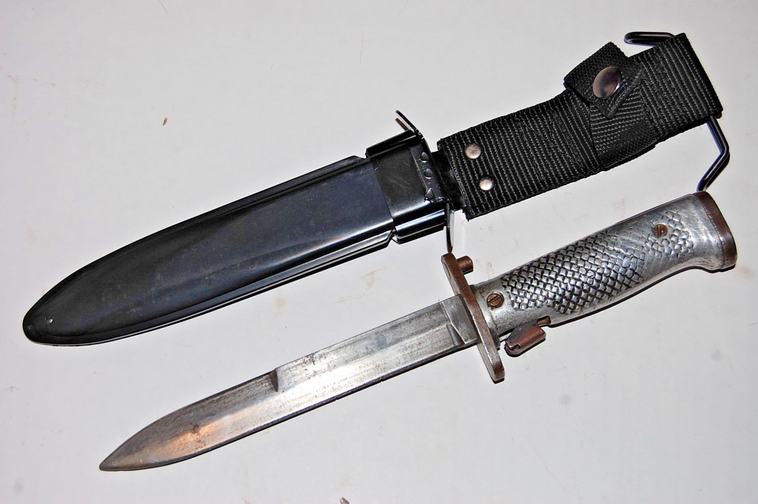 Turkish M1 Garand M5A1 Knife Bayonet w/ New Scabbard - Military Surplus