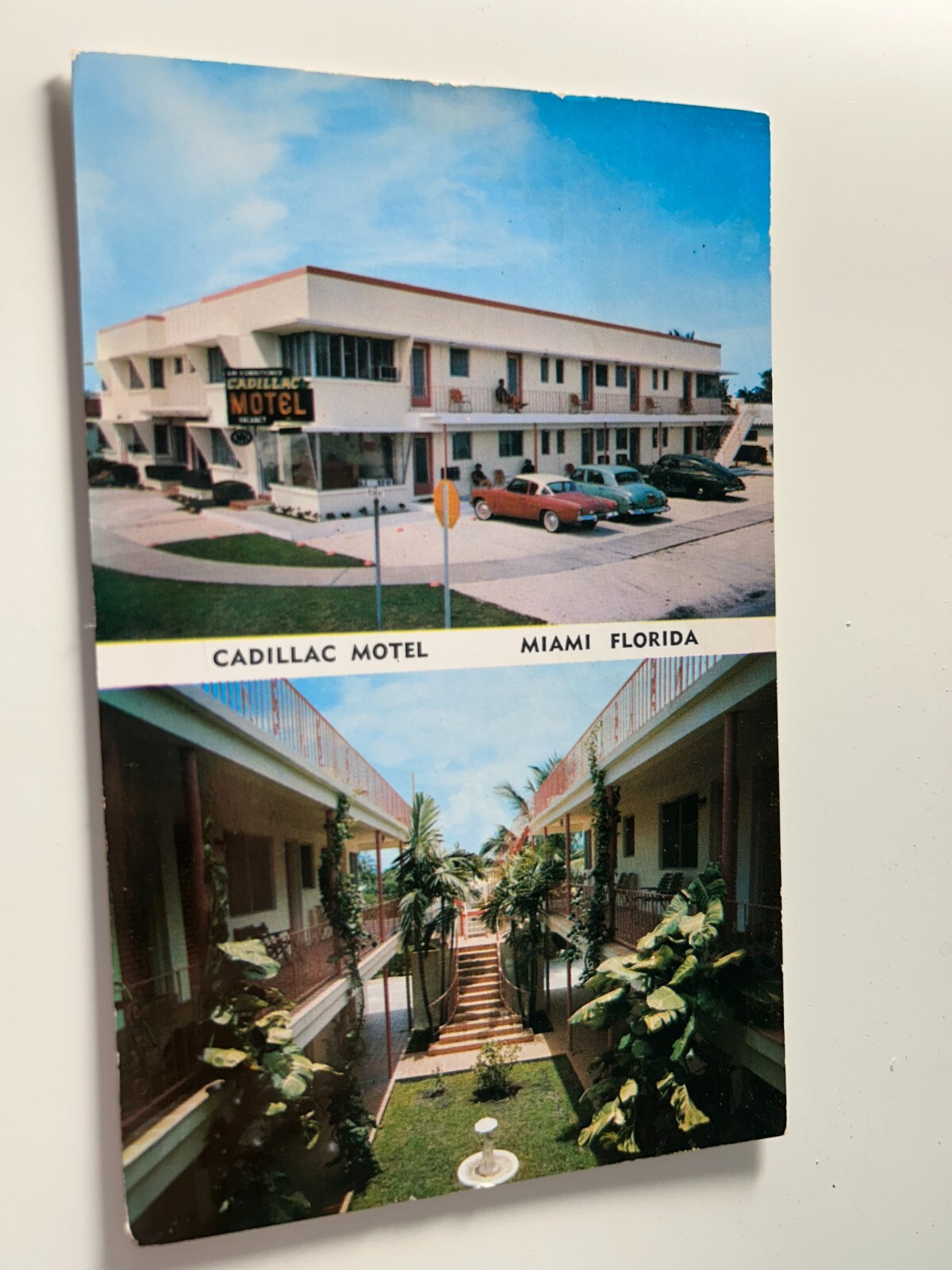 Cadillac Motel Miami Florida Postcard