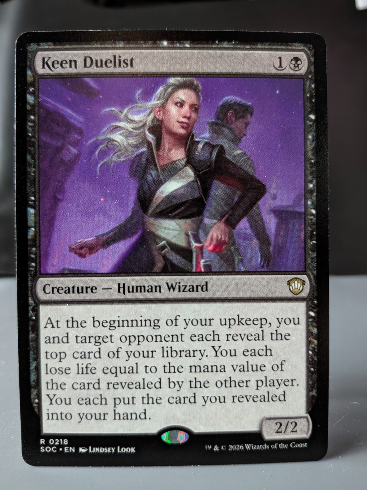 MTG 4x Keen Duelist Playset NON-FOIL NM SOC #218 Rare Human Wizard