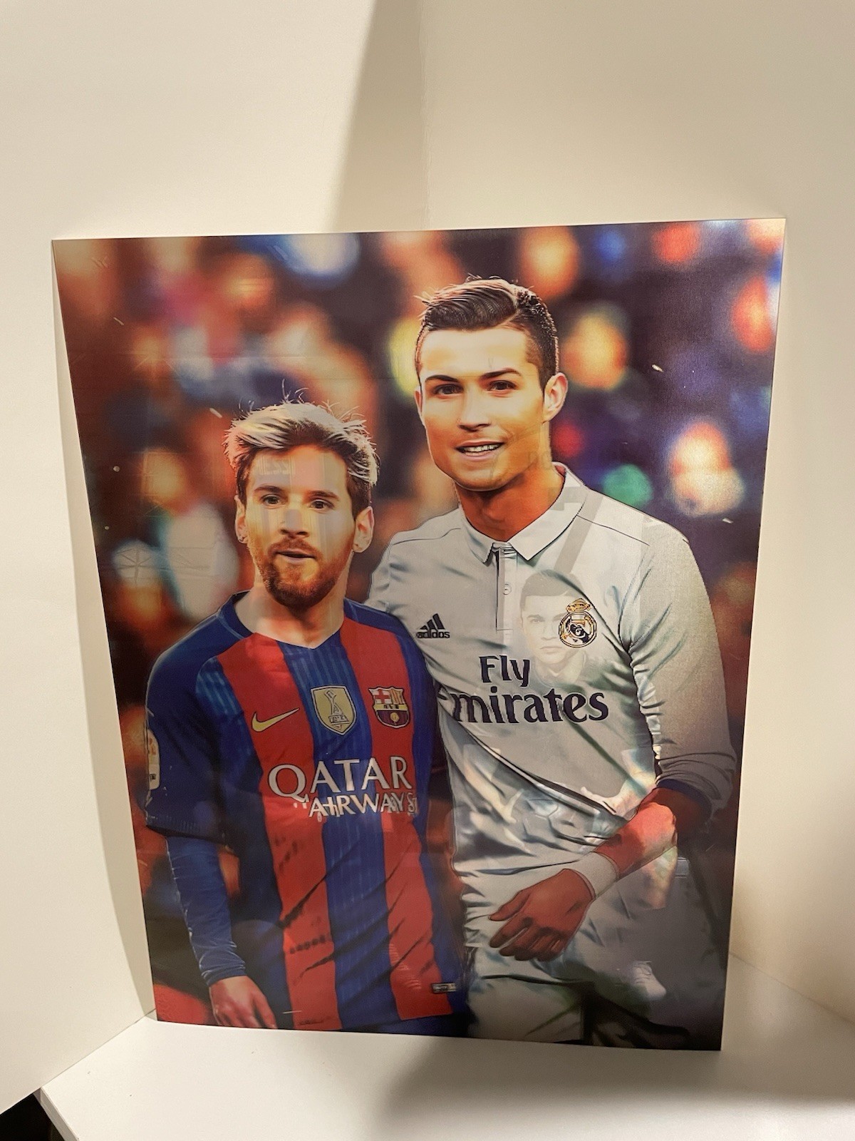 Messi & Ronaldo(football) Soccer 3D Holographic Lenticular Poster