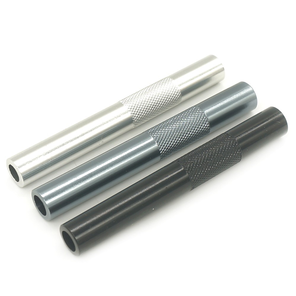 4Pcs Party Tool Aluminum Alloy Tube Straw Mixed Color Snuff Boxes 70mm Length
