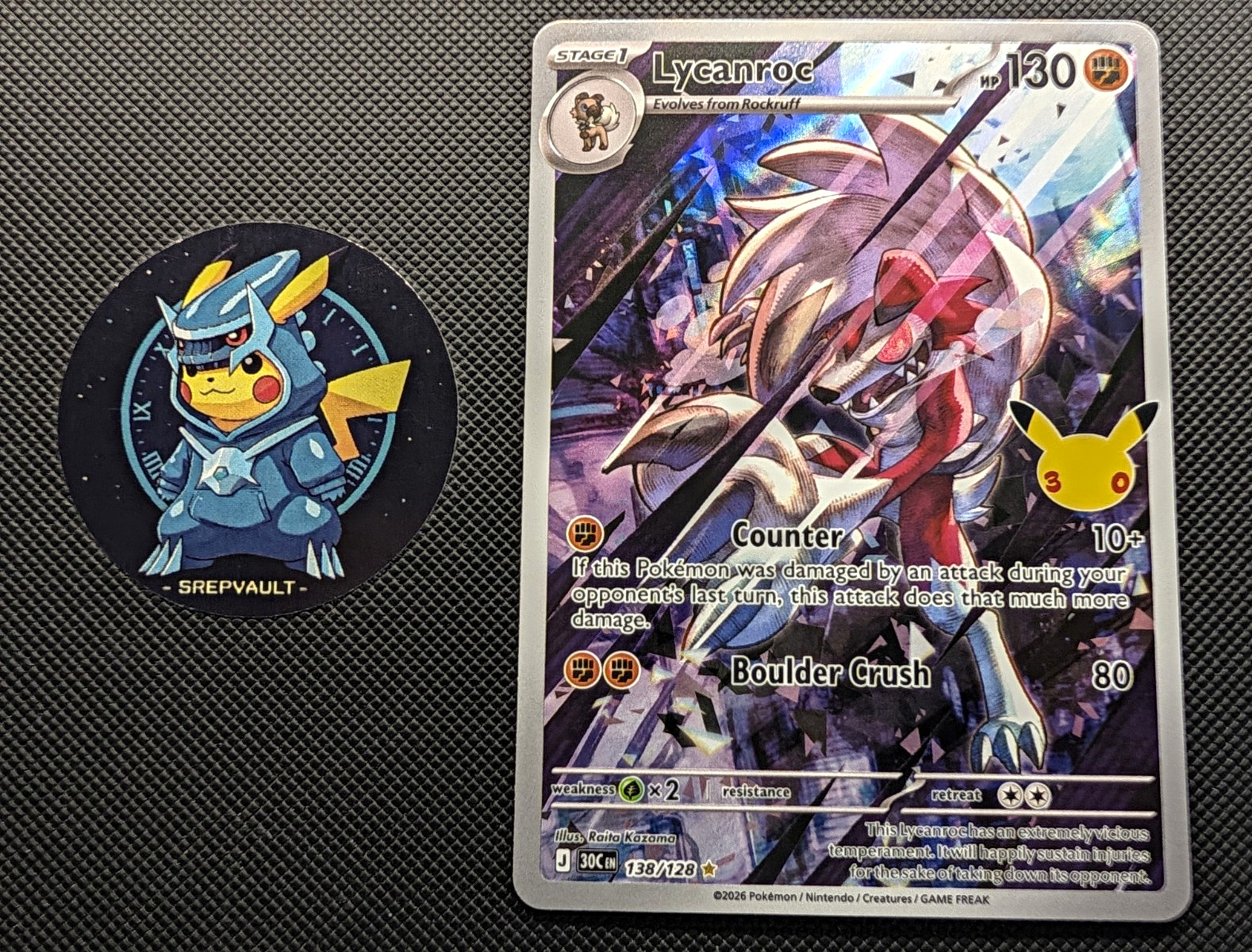 Lycanroc 138/128 Illustration Rare - 30th Celebrations Pokémon TCG